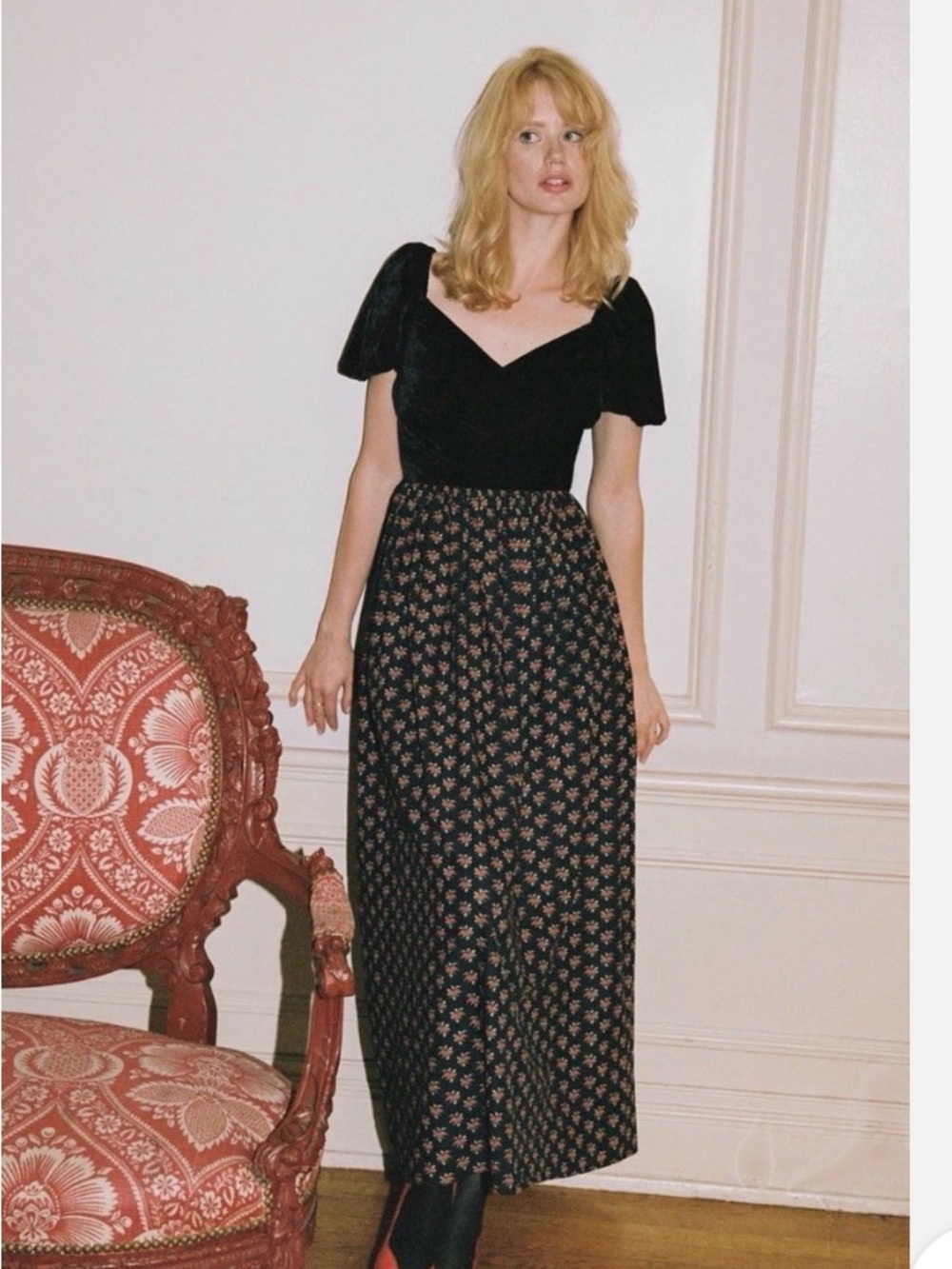 Christy Dawn Black Velvet Ginny Dress NWT (M)